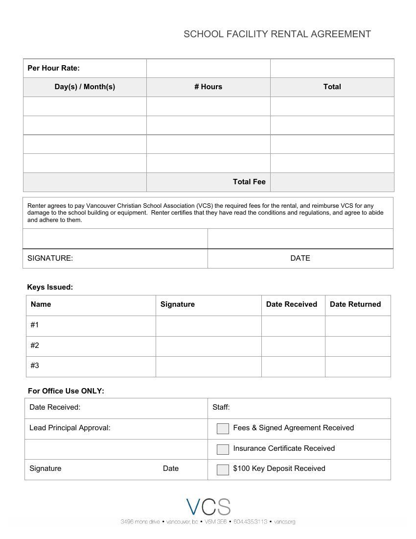 VCS Rental Agreement